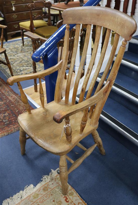 Three Windsor chairs